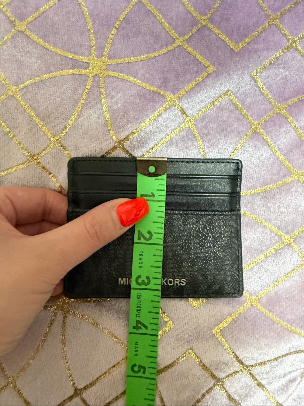 💥 Michael Kors Black Leather Card Case - Slim Wallet